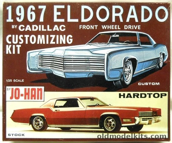 Jo-Han 1/25 1967 Cadillac Eldorado Hardtop Customizing Kit - Stock / Custom, C-1867-200 plastic model kit